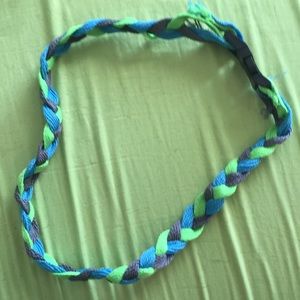 Braided shoe lace necklace